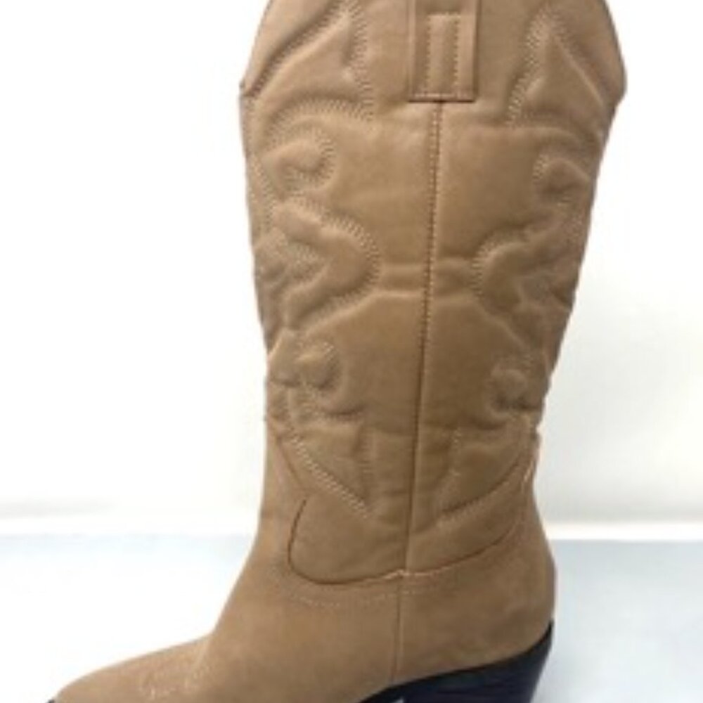 Bamboo Mindful Western Cowgirl Tall Women's Boot Taupe/Beige Size 6 - Picture 4 of 8